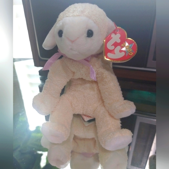 TY Beanie Babies “Fleecie" Retired- Vintage- Lamb Stuffed Animal - Picture 7 of 10